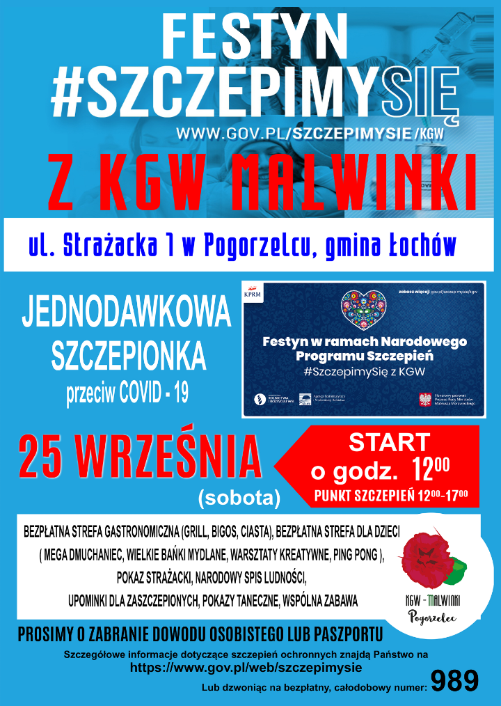 Festyn szczepimy się z KGW Malwinki w Pogorzelcu